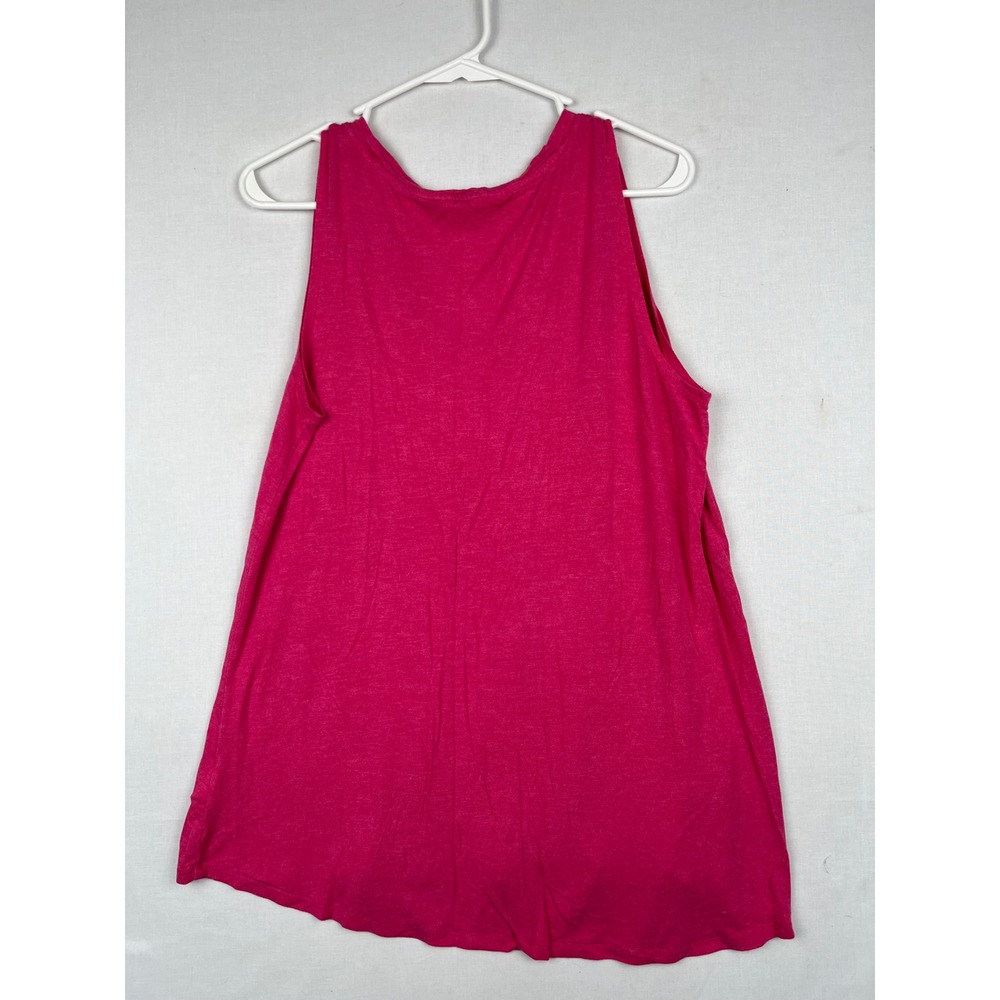 Z by Zobha Tank Top Womens Large Giraffe Graphic Scoop Neck Pink Sleeveless - Picture 7 of 7